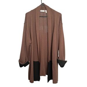 Fioreblu Knit Cardigan Sweater SZ M Brown Wool Blend Grandmacore Classic Cozy